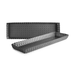Moule rectangle perforé en acier 35 x 11 cm Ibili