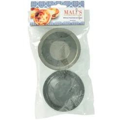 6 moules Pasteis de Nata aluminium revêtu 8 cm