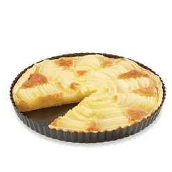 Moule à tarte acier revêtu antiadhérent bords cannelés 28 cm Mathon
