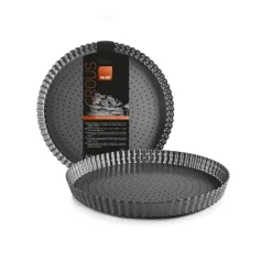 Moule à tarte cannelé perforé antiadhérent avec fond amovible 24 cm Ibili