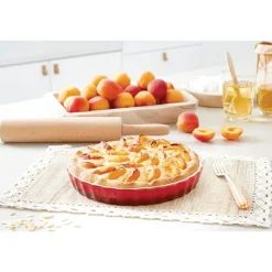 Moule à tarte en céramique 24 cm rouge Mathon