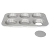 Moule 6 tartelettes acier revêtu fond amovible 10 cm Patisse