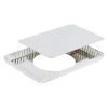 Moule à tarte rectangulaire en fer blanc fond amovible bords cannelés Gobel