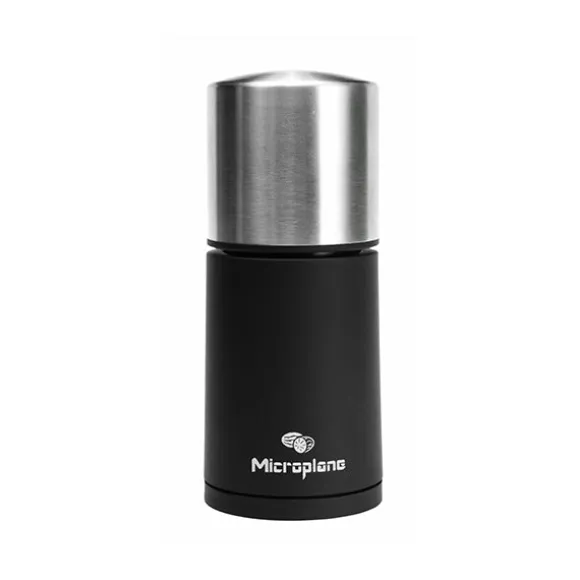 Moulin à épice 2-en-1 noir et inox Microplane