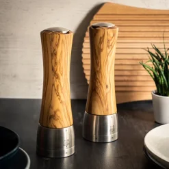 Moulin à sel Madras 21 cm en inox et bois d'olivier Peugeot