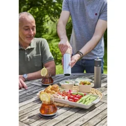 Moulin à sel manuel aluminium et bois Line 22 cm Peugeot