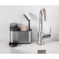 Organisateur d'évier en inox avec distributeur de savon Mathon