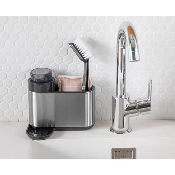 Organisateur d'évier en inox avec distributeur de savon Mathon