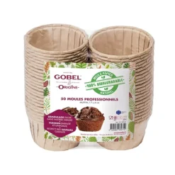 Pack de 50 moules muffin en papier 7,2 cm x 4 cm Gobel