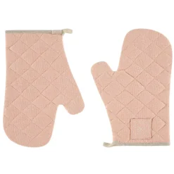 Paire de gants de cuisine en coton recyclé saumon Witloft