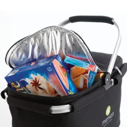 Panier isotherme noir pliable avec anse rabattable Mathon