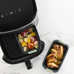Panier rectangle en silicone pour friteuse à air chaud Lékué
