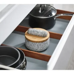 Pilon et mortier en granite avec couvercle en bambou Dash Joseph Joseph