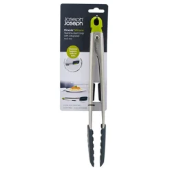 Pince en inox et silicone verrouillable avec reposoir Joseph Joseph