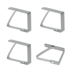 4 pinces fixes-nappe en inox