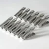 12 pinces à sachets en inox 6 cm