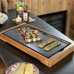 Plancha bambou revêtement céramique 2200 W DOC322 Livoo