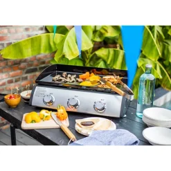 Plancha 3 brûleurs à gaz Livoo