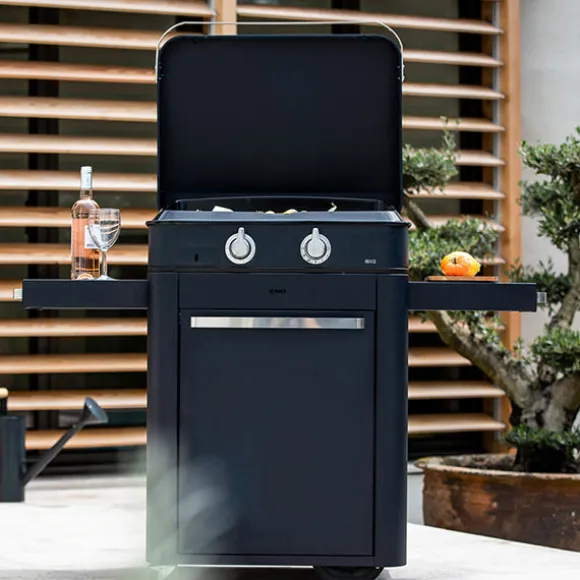 Plancha à gaz Combo enosign 65 bleu navy 2 feux ENO
