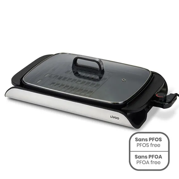 Plancha grill avec couvercle 2000W DOC321 Livoo