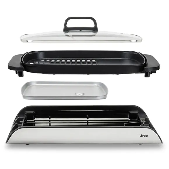 Plancha grill avec couvercle 2000W DOC321 Livoo