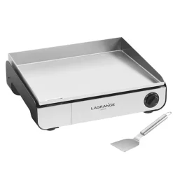 Plancha électrique Pro 50 noire et spatule en inox Lagrange