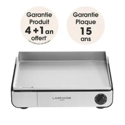 Plancha électrique Pro 50 noire et spatule en inox Lagrange