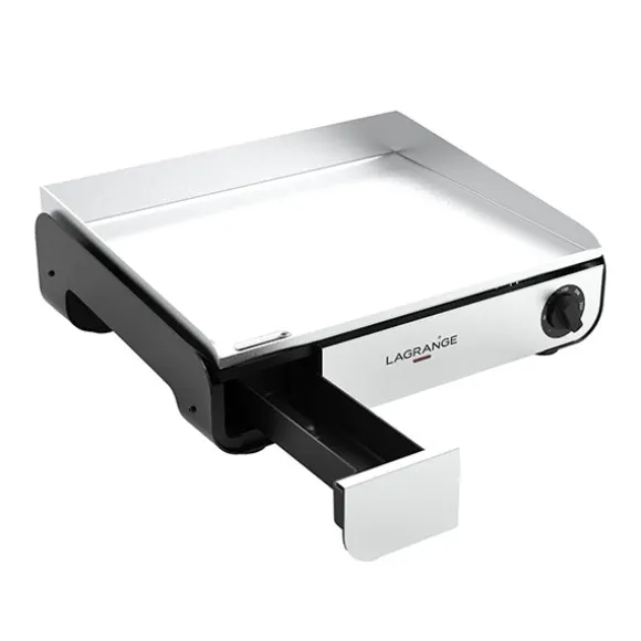 Plancha électrique Pro 50 noire et spatule en inox Lagrange