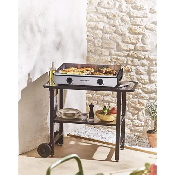 Plancha Pro 65 noire et spatule en inox Lagrange