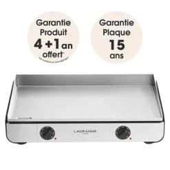 Plancha Pro 65 noire et spatule en inox Lagrange