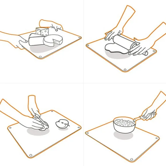 Planche de protection pour plaque de cuisson noire 57 x 50 cm Pebbly