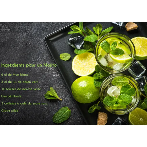 Planche en verre Mojito 40 x 30 cm Pradel Excellence