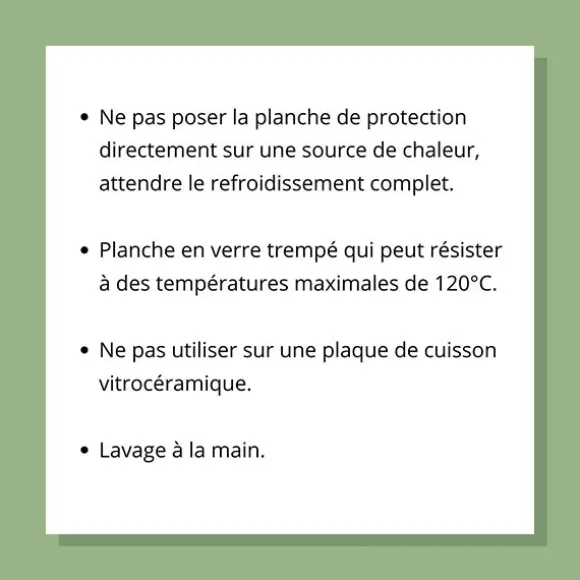 Planche multifonction en verre 40 cm Pebbly