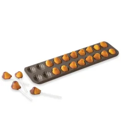 Plaque 20 mini-madeleines acier revêtu antiadhérent Mathon