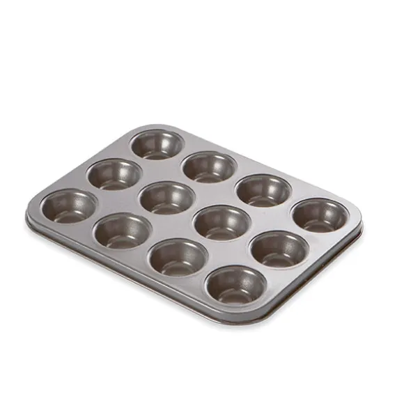 Plaque 12 mini-muffins acier revêtement antiadhérent 26 cm Mathon