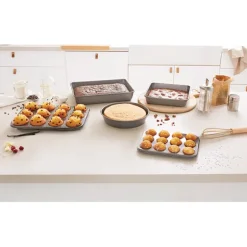 Plaque 12 mini-muffins acier revêtement antiadhérent 26 cm Mathon