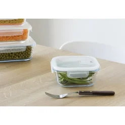 Plat carré en verre 800ml Pebbly