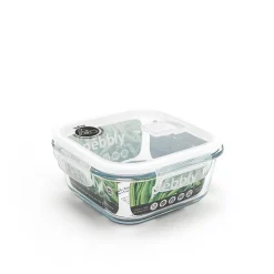 Plat carré en verre 800ml Pebbly
