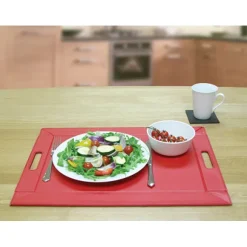 Plateau bicolore réversible noir et rouge 45 cm FreeForm