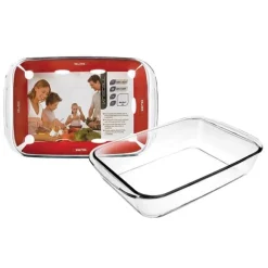 Plat en verre rectangulaire Kristall 40 cm Ibili