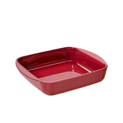 Plat à four carré en verre borosilicate avec couvercle Grenat 1,6 L Pebbly