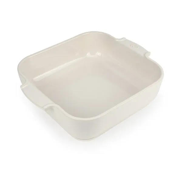 Plat à four céramique Appolia carré écru 28 cm Peugeot