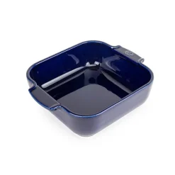 Plat à four céramique Appolia carré bleu 21 cm Peugeot