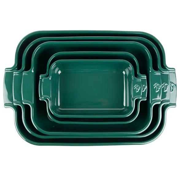 Plat à four céramique Appolia rectangulaire vert 25 cm Peugeot