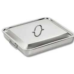 Plat à four en inox avec couvercle Inoxriv