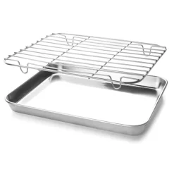 Plat à four en inox avec grille 26,5 cm Lacor