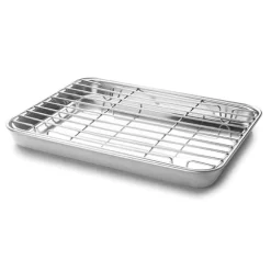 Plat à four en inox avec grille 26,5 cm Lacor