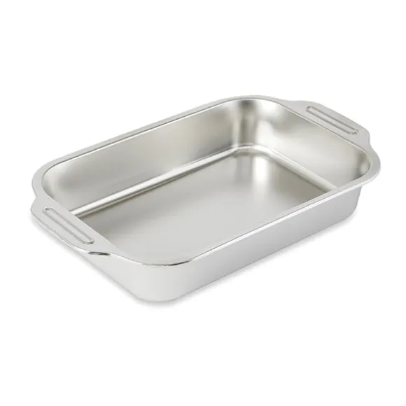 Plat à four inox rectangulaire avec anses 32 × 19 cm Mathon
