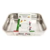 Plat à four rectangulaire en inox 35 x 26 cm Steel Pan