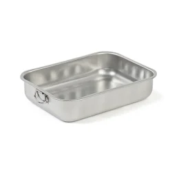 Plat à four rectangulaire en inox 30 x 22 cm Steel Pan